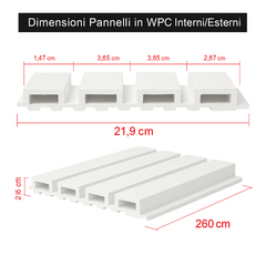Pannelli Listelli in WPC per esterni / interni Pannelli Listelli in WPC per esterni / interni