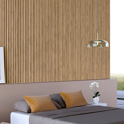 Sound-absorbing wooden acoustic panels